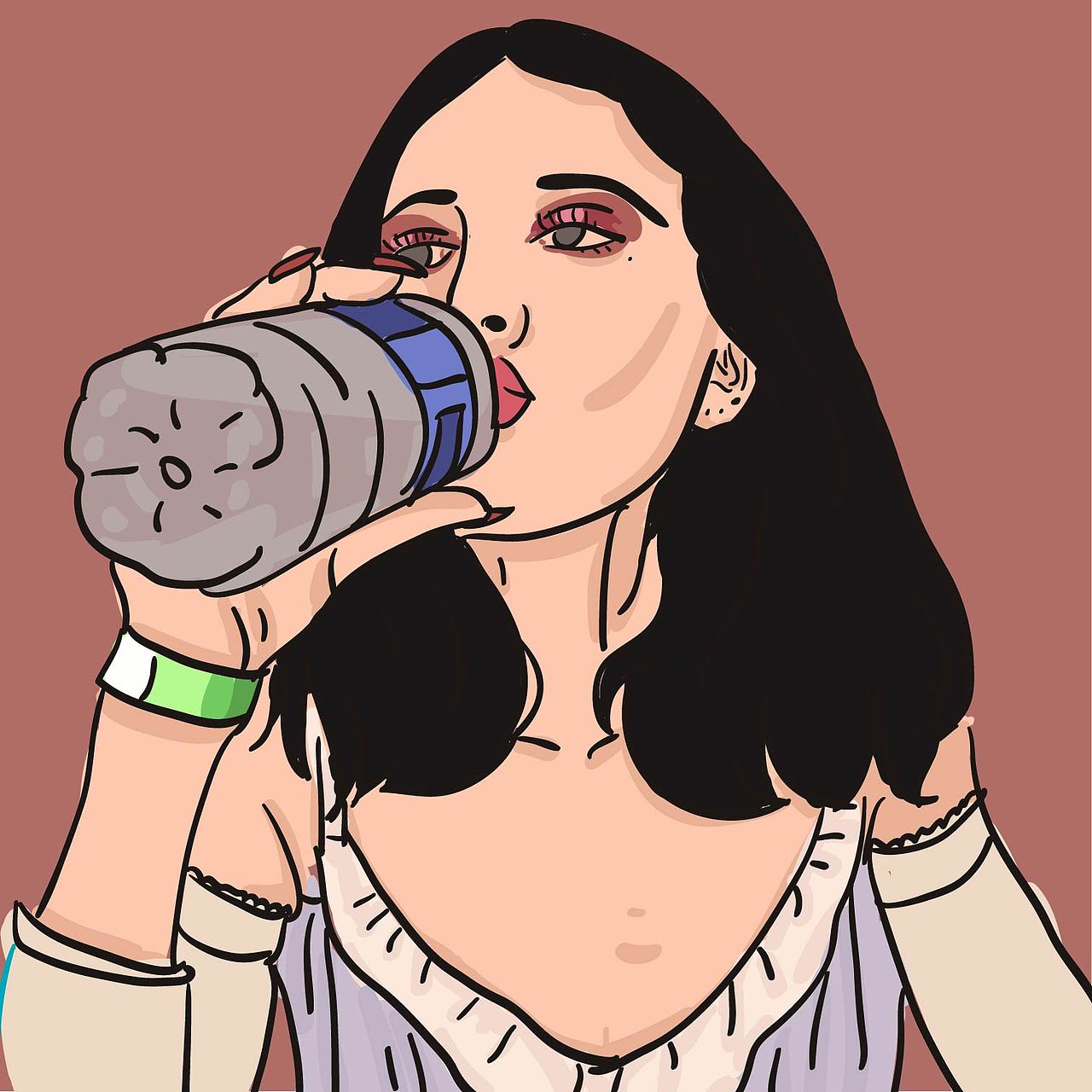 简单的插画头像（图ZMTAwMzA5MDky） - 艺术插画 - 站酷设计师热忱emma原创素材 - 站酷ZCOOL