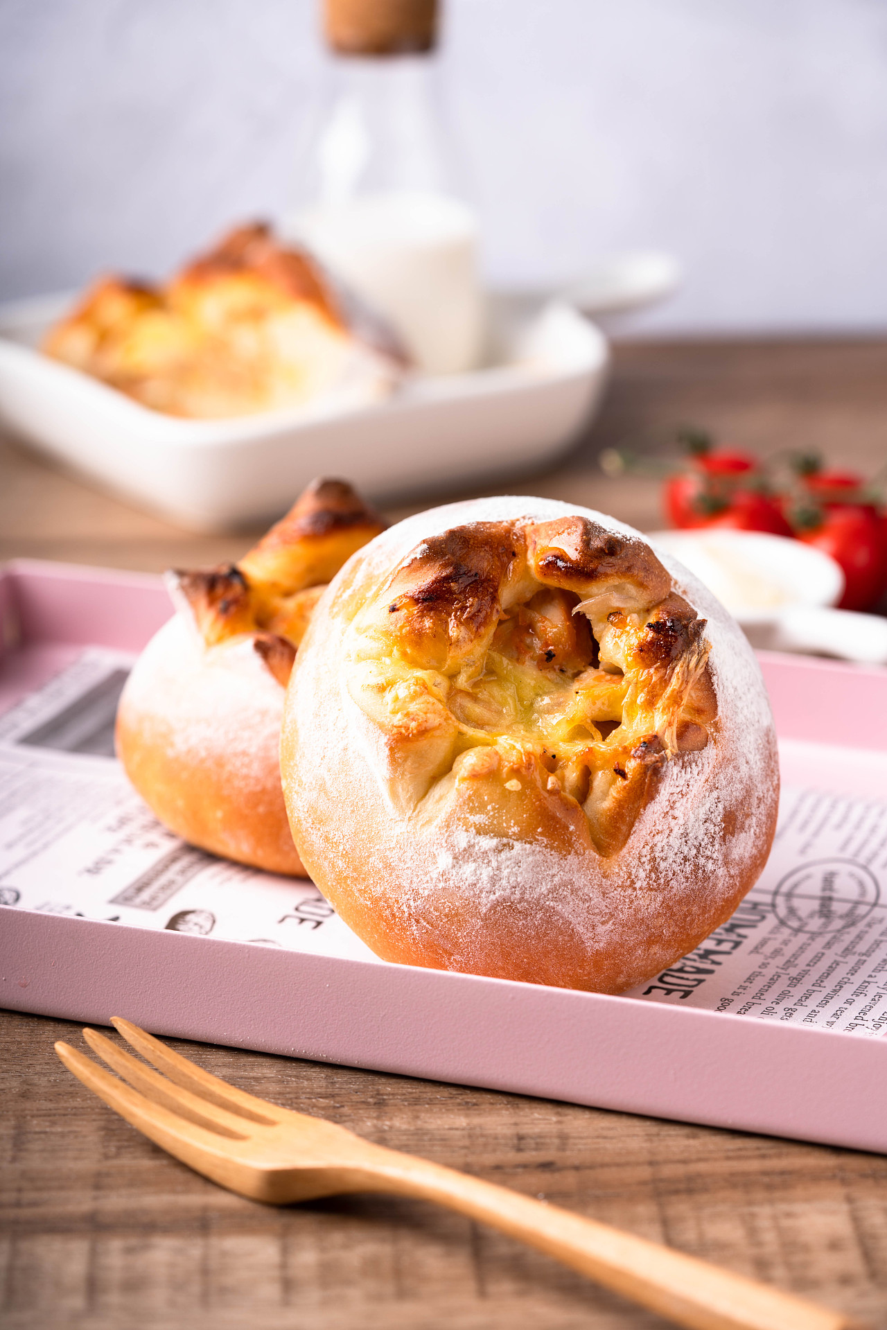 鸡肉洋葱芝士面包