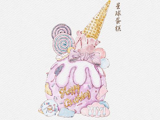 星球蛋糕 临摹