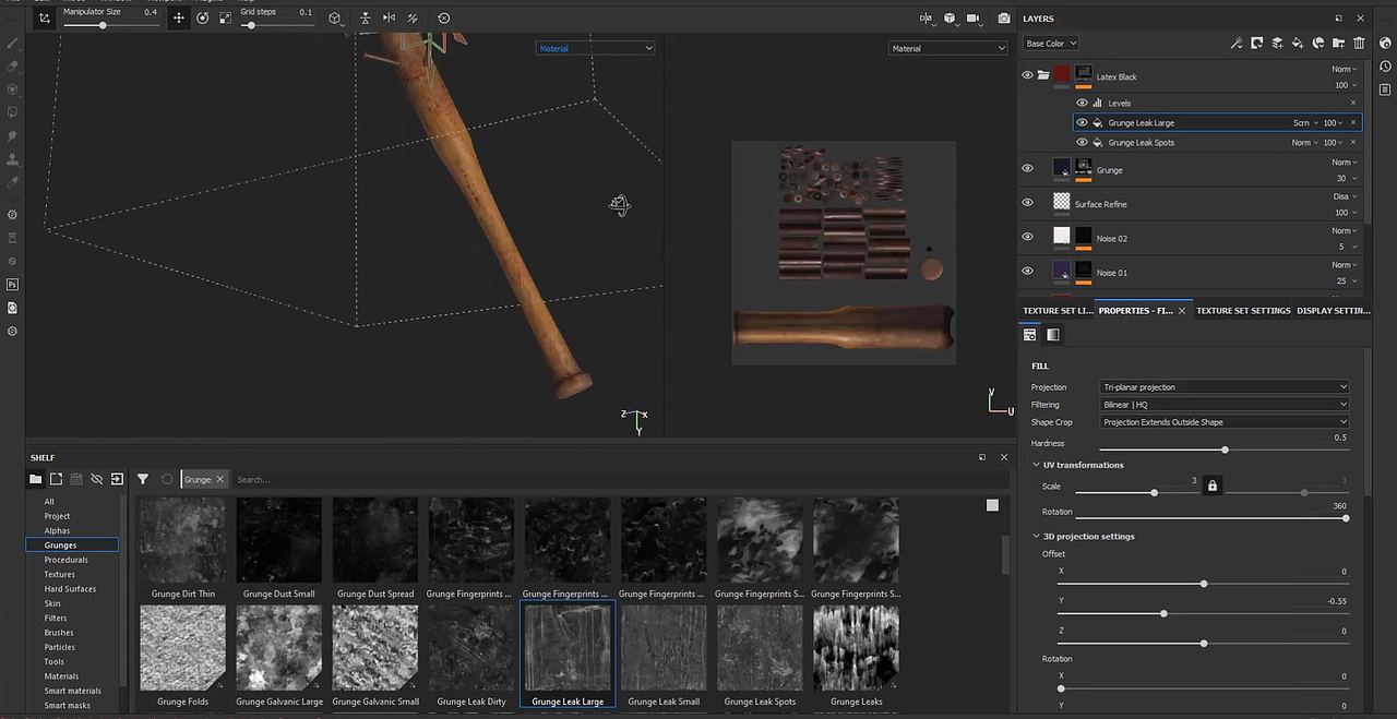 带"刺"的棒球棍(sp贴图绘制)