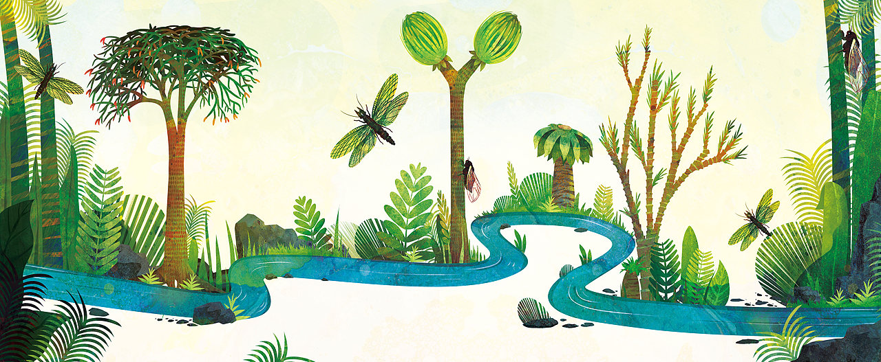 《穿越时空的自然博物馆》绘本合集|插画|绘本|廖杰ljlj_原创作品