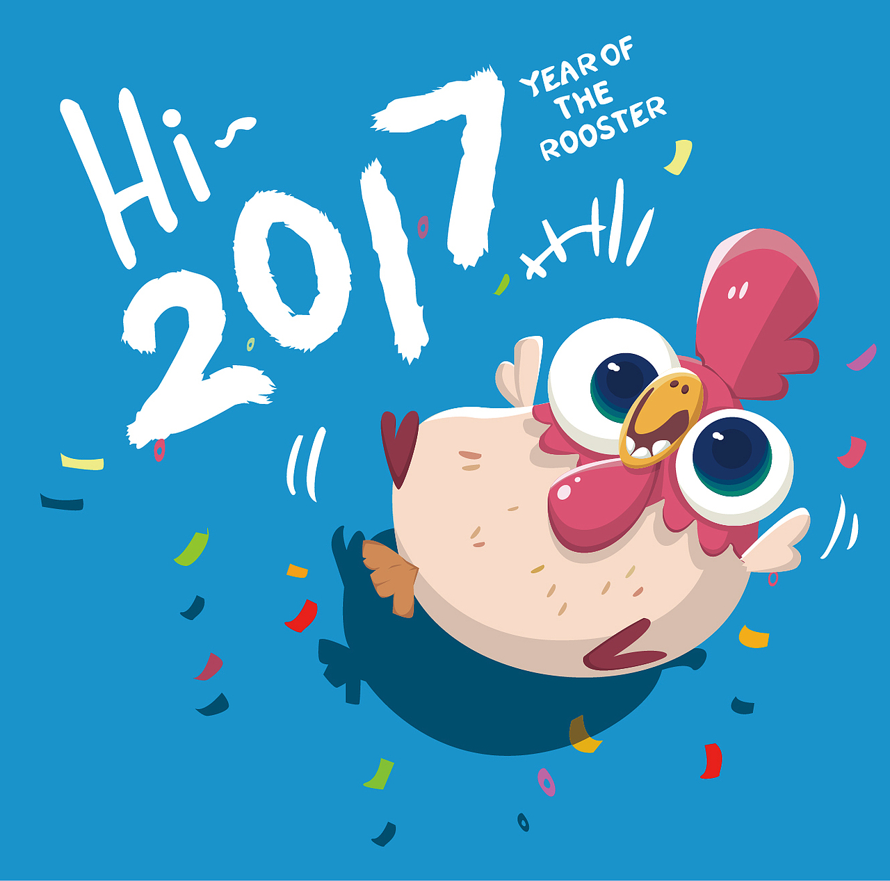 嗨鸡年 - Hi 2017（图ZNjkyNDM1Mjg=） - 品牌 - 站酷设计师DarrenXu柯基原创素材 - 站酷ZCOOL