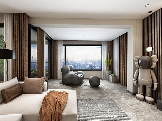 龙湖尘林间现代风格装修案例效果图,天古装饰照母山店