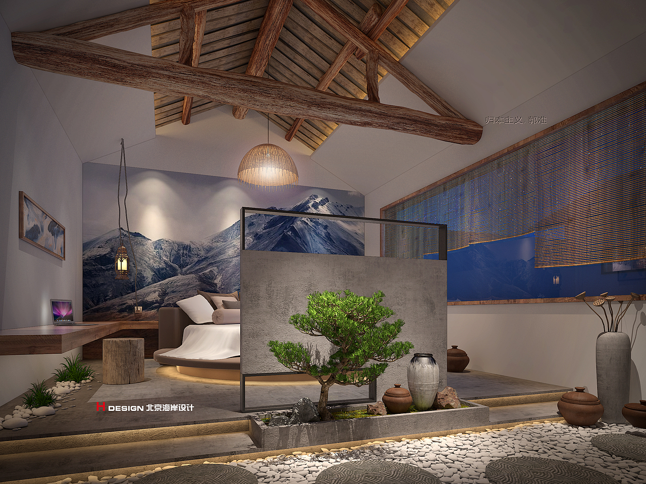 延庆民宿（图ZMTM1ODUwNTc2） - 其他空间 - 站酷设计师MOON民宿设计原创素材 - 站酷ZCOOL