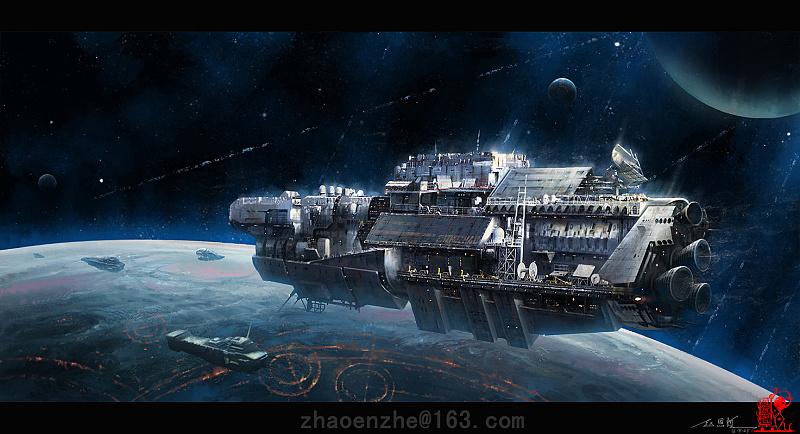 蓝铅笔 |《天煞降临》宇宙场景原画