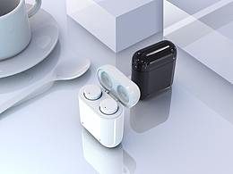 藍(lán)牙耳機(jī)淘寶主圖渲染