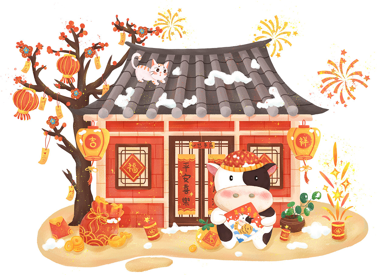 "奶牛日记"——系列插画（图ZMjgxMjY0Nzg0） - 创作习作 - 站酷设计师迪子酱原创素材 - 站酷ZCOOL
