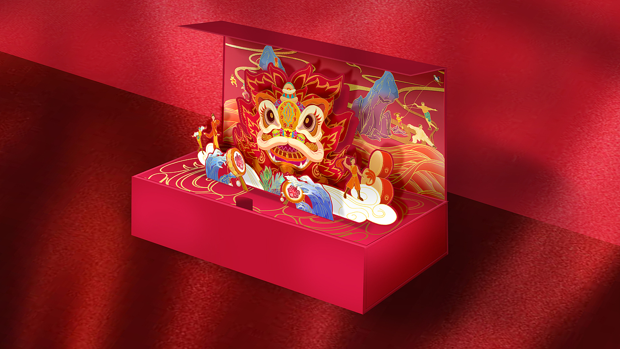 上海造币厂醒狮首饰文创礼盒设计