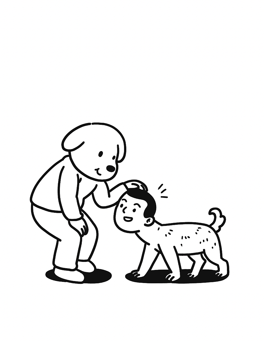 老狗和他的朋友（图ZMzgxNjc4NjQ4） - 艺术插画 - 站酷设计师插画师傅逗原创素材 - 站酷ZCOOL