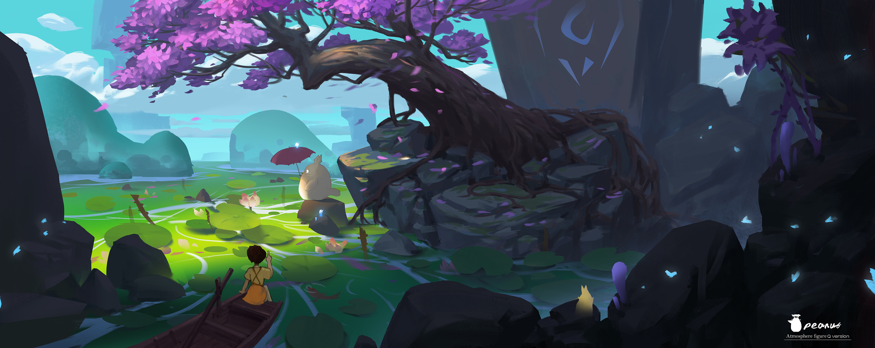 q版场景 龙猫同人|插画|游戏原画|peanutkernel - 原创作品 - 站酷