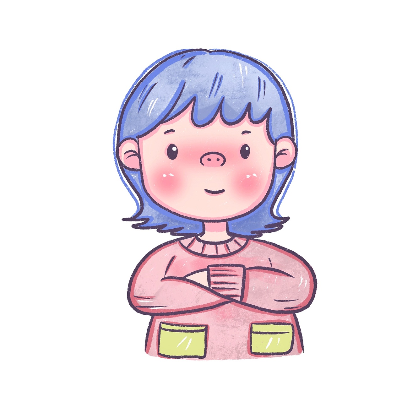 花栀子插画一波可爱女生头像