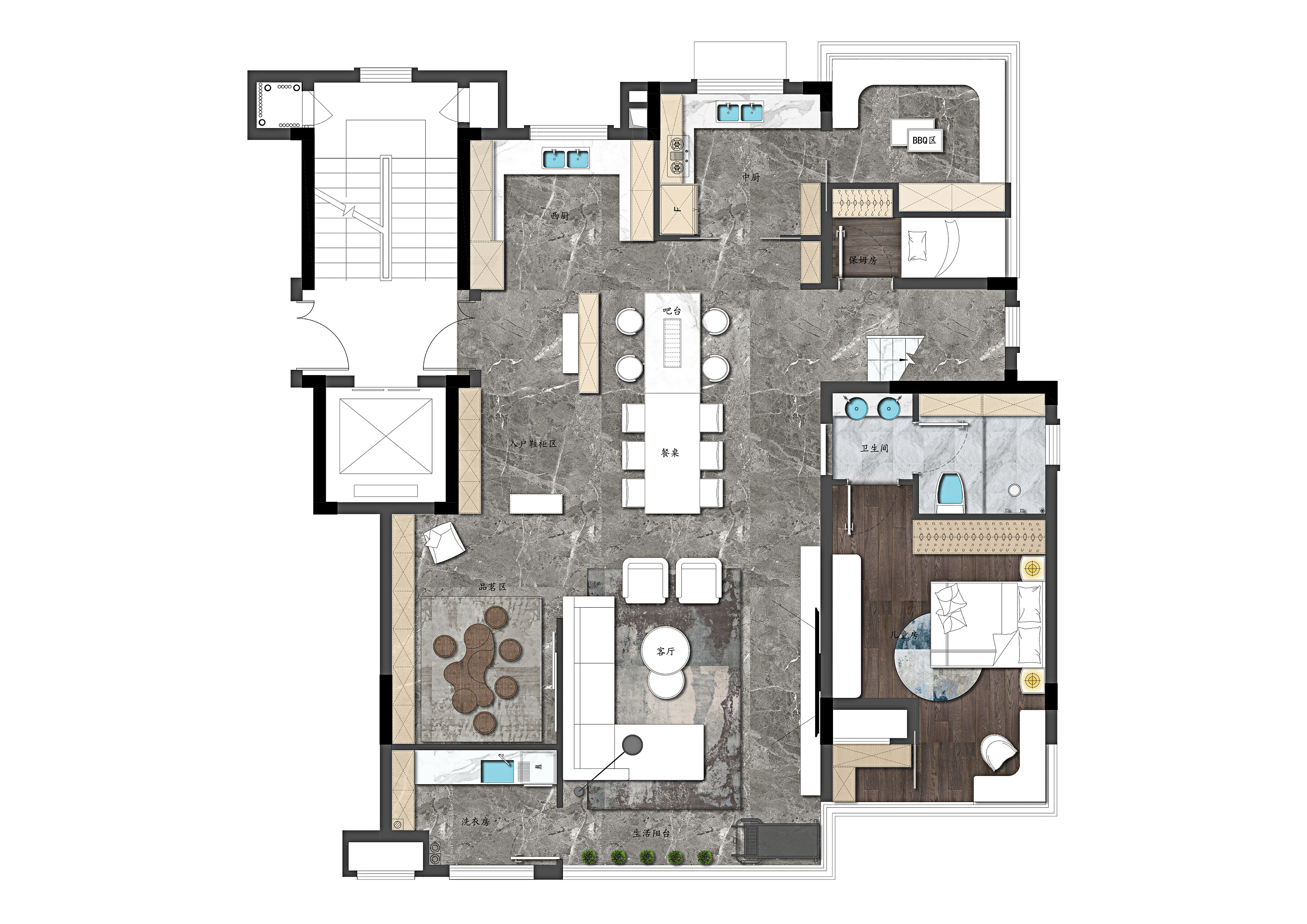 叠拼彩平图布置方案