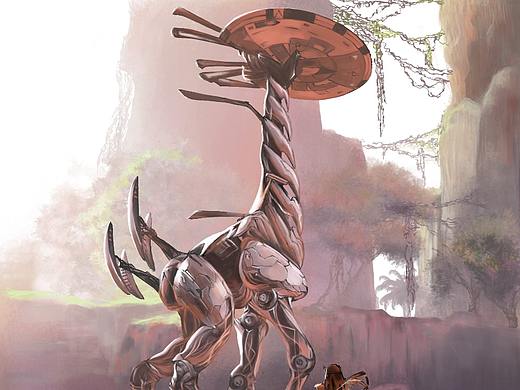 长颈兽Tallneck-PS手绘游戏插画（个人主页-ZMjgwMjU4NDg=） - 游戏原画 - 站酷设计师miufox原创素材 - 站酷ZCOOL