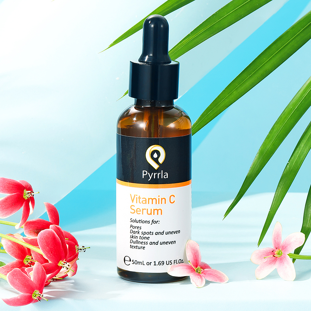 Pyrrla品牌维C精华液产品包装及主图设计