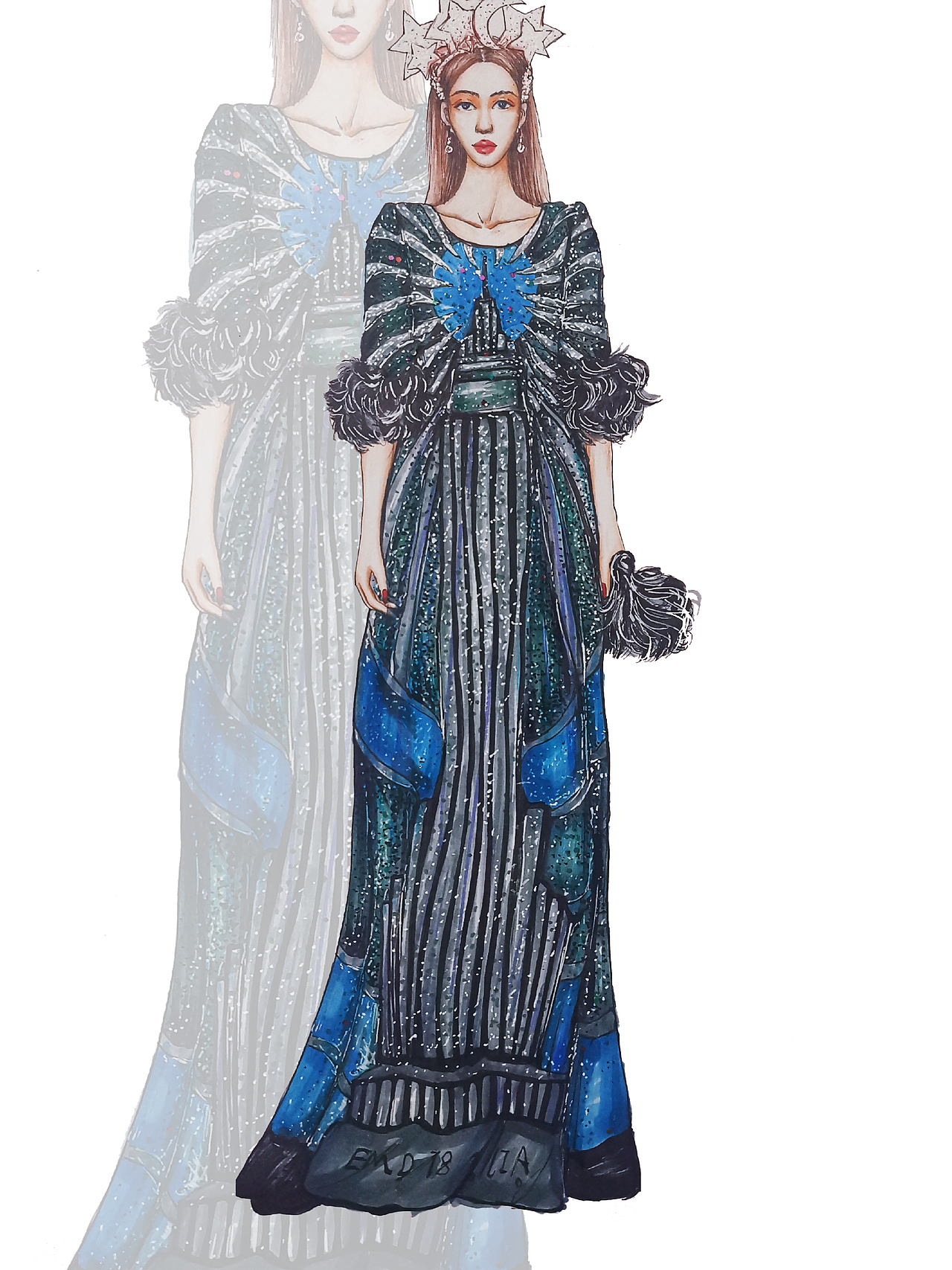 服装设计手绘稿|服装|正装/礼服|是小芳子ya_原创作品-站酷zcool