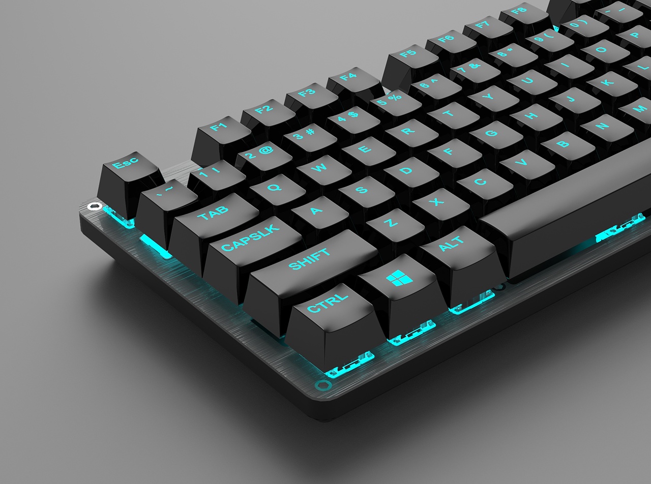 机械键盘建模渲染