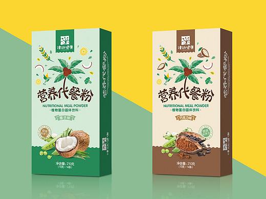 律动健康logo和代餐棒和代餐粉包装