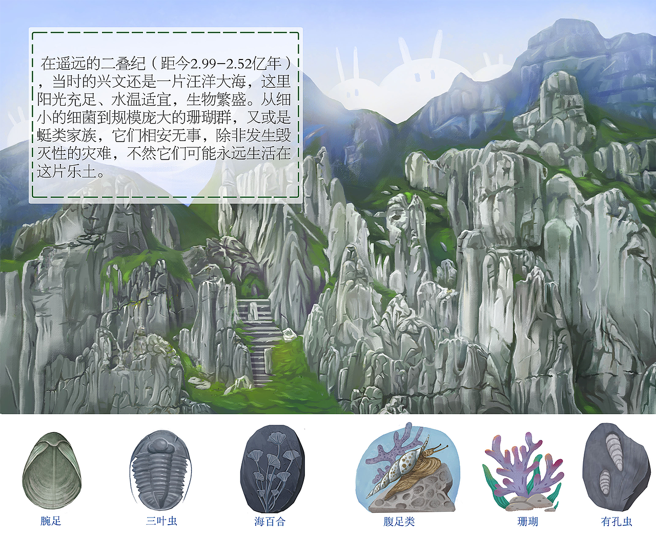宜宾-兴文石海儿童科普宣传册（图ZMjY5MzA5MDE2） - 绘本 - 站酷设计师应双儿原创素材 - 站酷ZCOOL