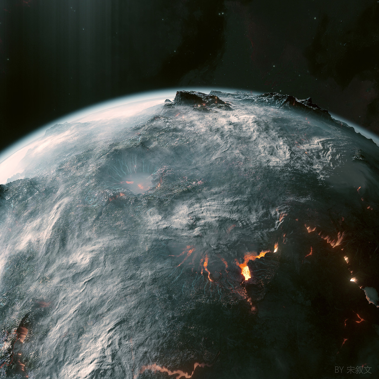 末日风格化星球