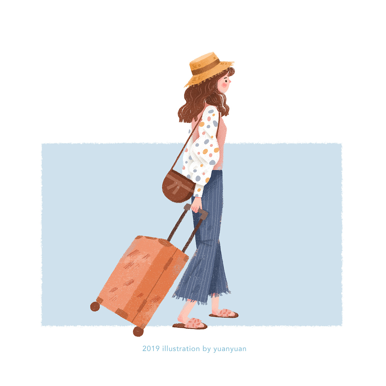 一组板绘旅行人物插图|插画|创作习作|一颗远远 - 原创作品 - 站酷