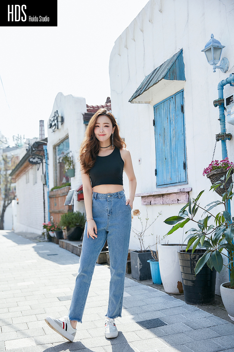 韩国模特韩风女装春夏装街景拍摄