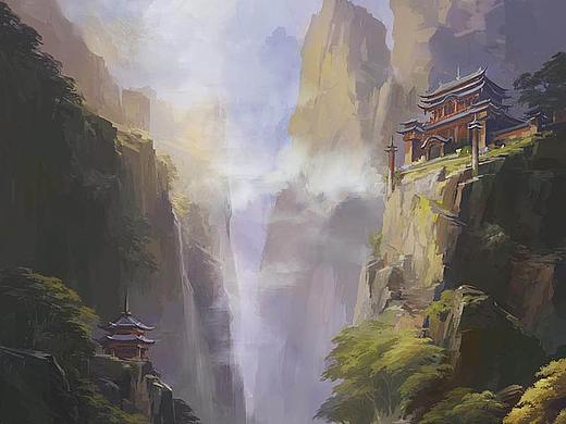 游戏场景，古风建筑