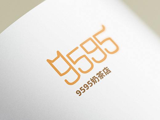 9595-猫奶茶店logo