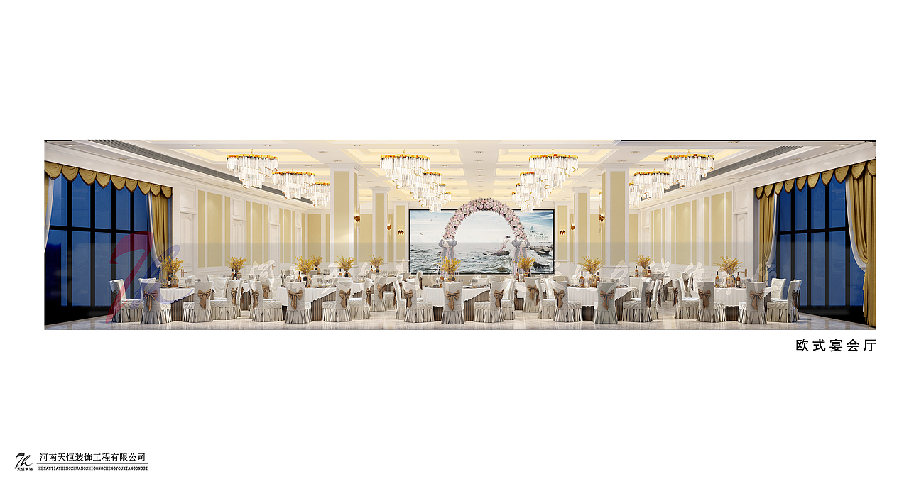 2022郑州好口碑工程装修设计公司婚庆酒店改造案例展示（图ZMjkyODk5MzEy） - 酒店餐饮设计 - 站酷设计师tianheng365原创素材 - 站酷ZCOOL