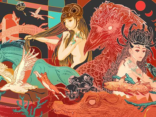 幻夢（個人主頁-ZNTAxOTI0NTY=） - 商業(yè)插畫 - 站酷設(shè)計師插畫師YAN原創(chuàng)素材 - 站酷ZCOOL