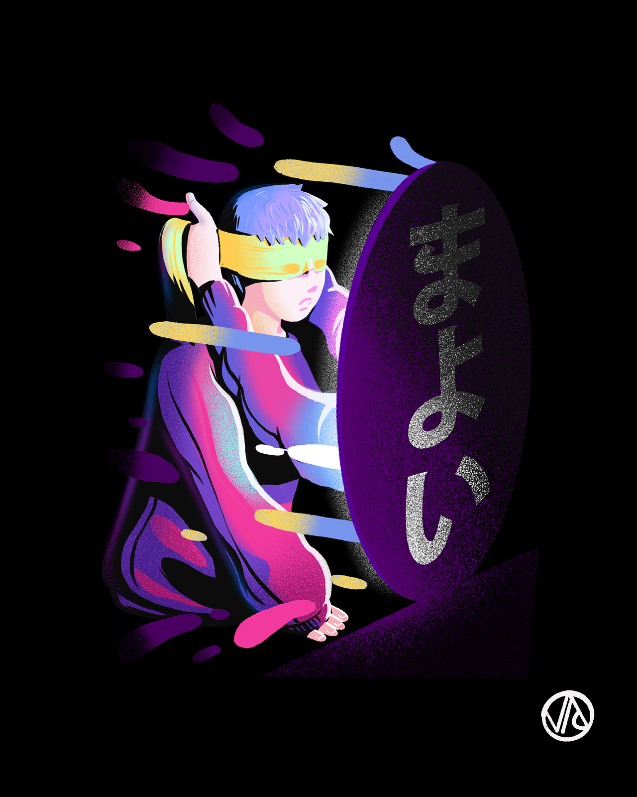 「消极梦」 | procreate自由创作集（图ZMTM3OTIyMjA4） - 创作习作 - 站酷设计师咖喱牛Currynew原创素材 - 站酷ZCOOL