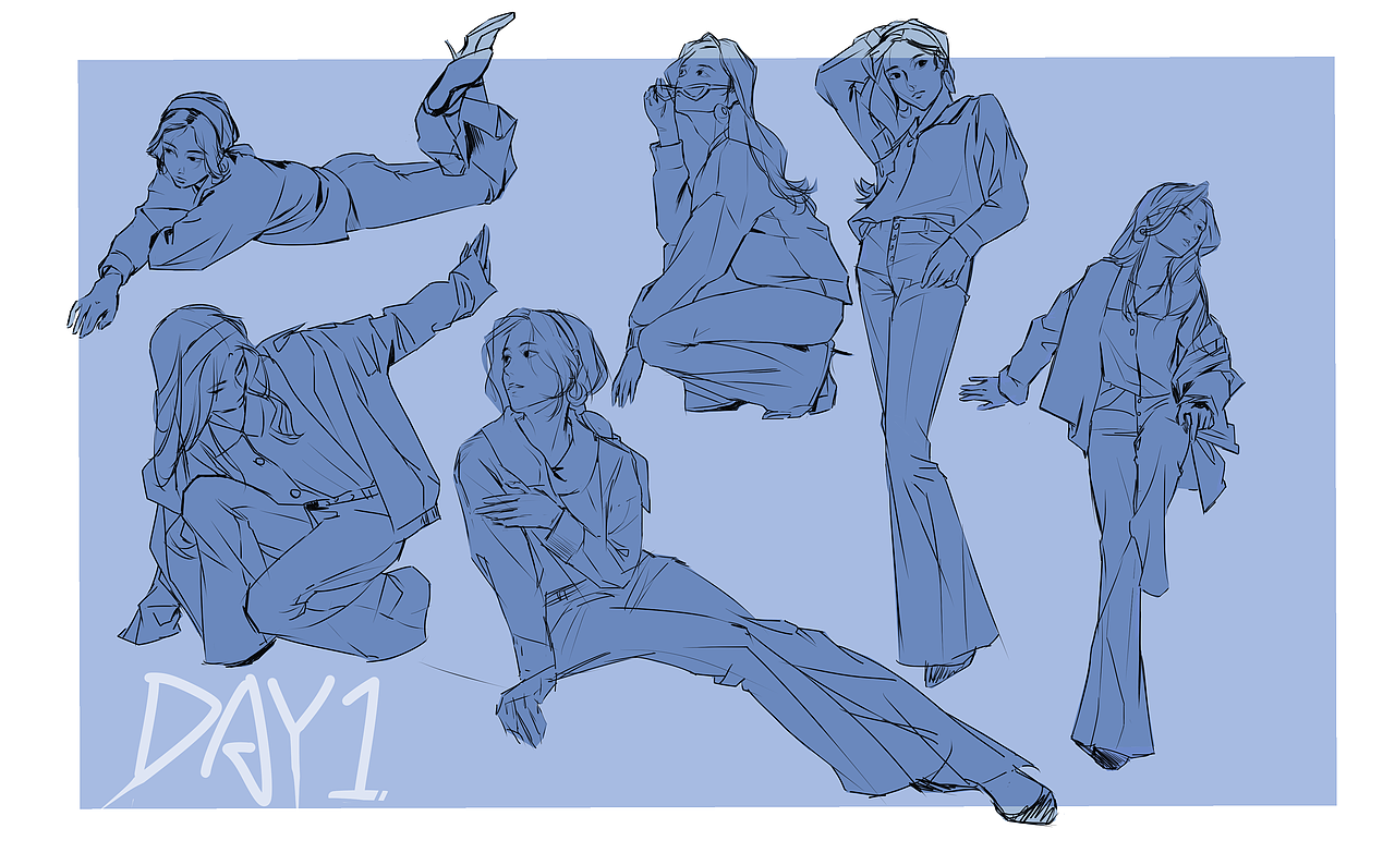 #速寫(xiě)60天挑戰(zhàn)賽#day1@速寫(xiě)班長(zhǎng)（圖ZMjkwNjAxNzU2） - 創(chuàng)作習(xí)作 - 站酷設(shè)計(jì)師AT亦瀟原創(chuàng)素材 - 站酷ZCOOL