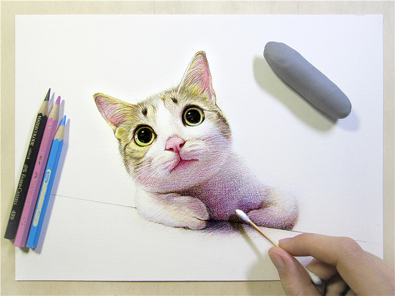 纸上彩铅~~动物篇(2013年作品小记)（图ZMjkxNjYzNDA=） - 绘画 - 站酷设计师超超的青葱原创素材 - 站酷ZCOOL