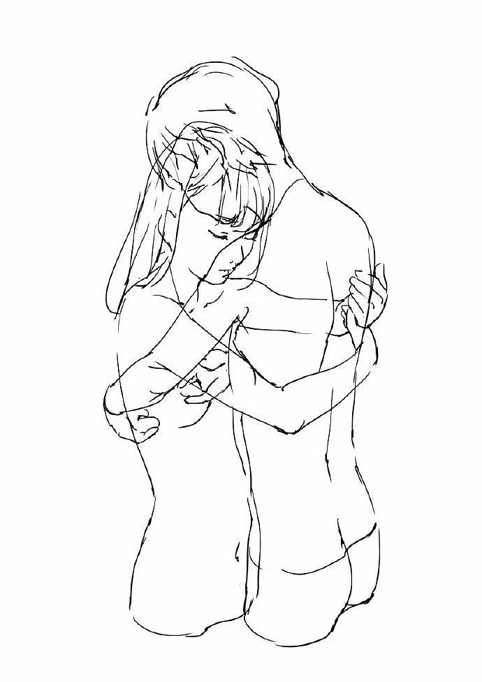 拥抱的绘制参考 画师toshi 67676767