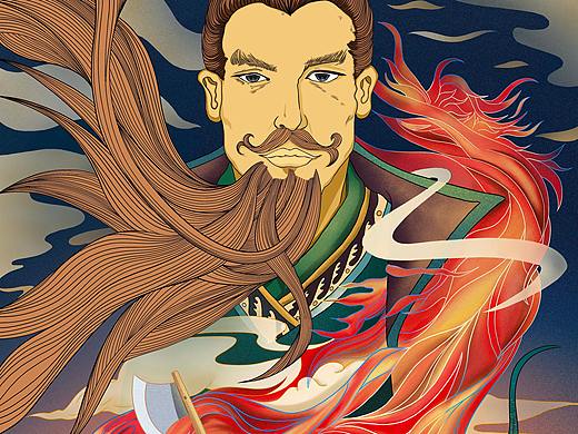 中国风神话故事插画绘本设计