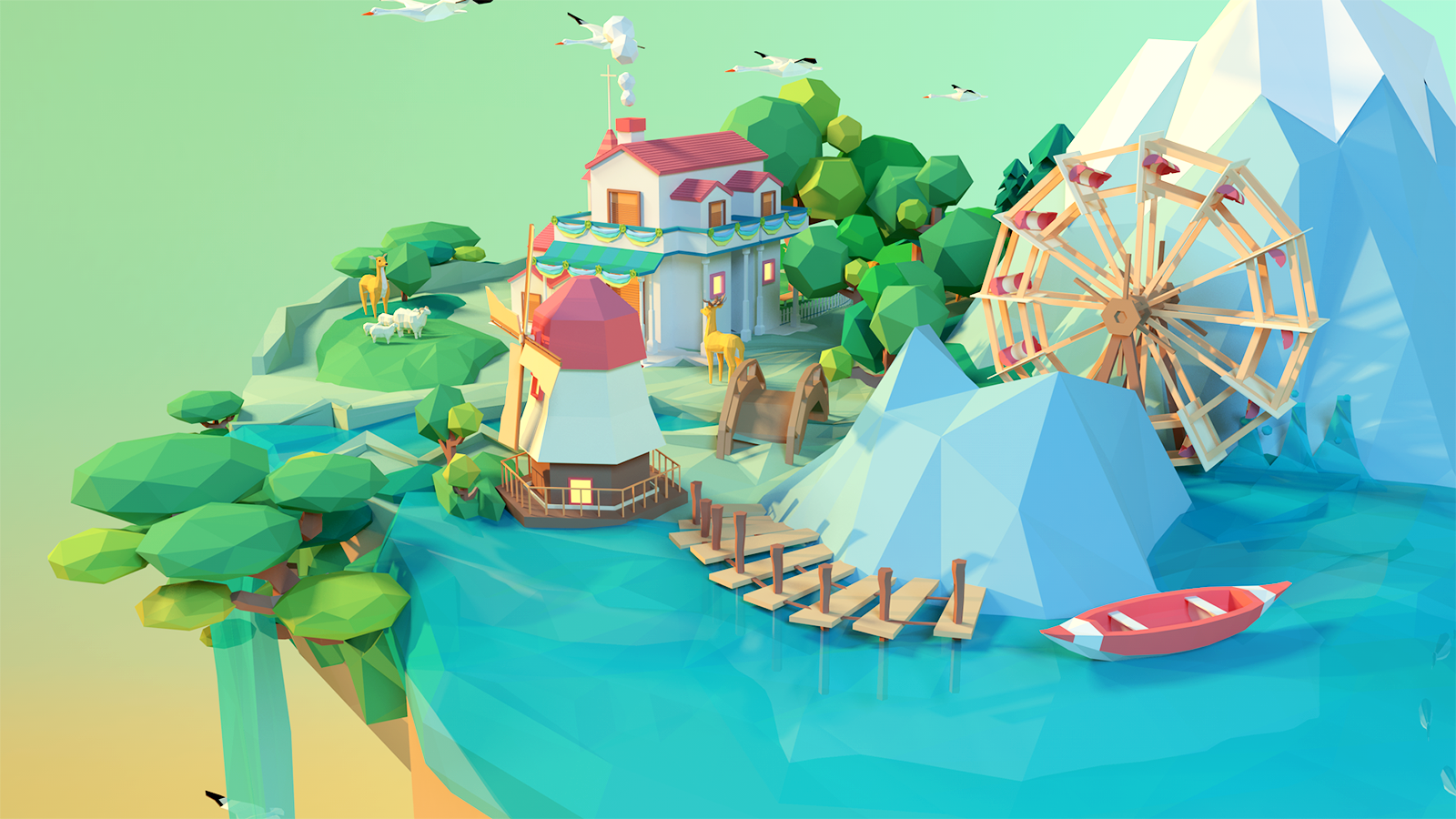 c4d底多边形建模|三维|场景|reeydesign - 原创作品 - 站酷 (zcool)