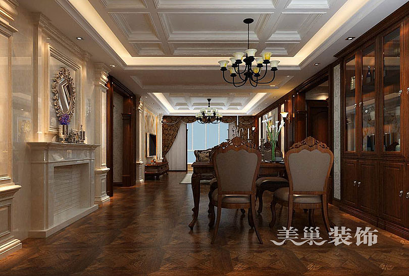 蓝堡湾21万打造新古典空间,红木家具打造尊贵大方