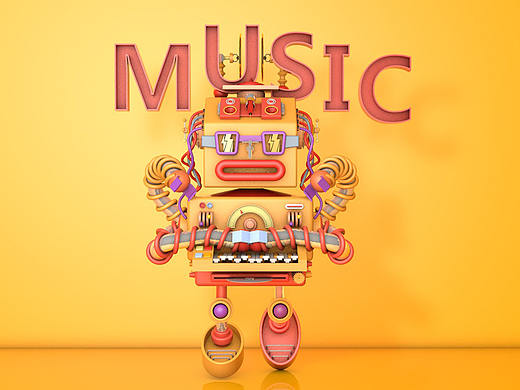 C4D-机器人（个人主页-ZNDAwMTQ4ODQ=） - 人物/生物 - 站酷设计师满目山河21原创素材 - 站酷ZCOOL