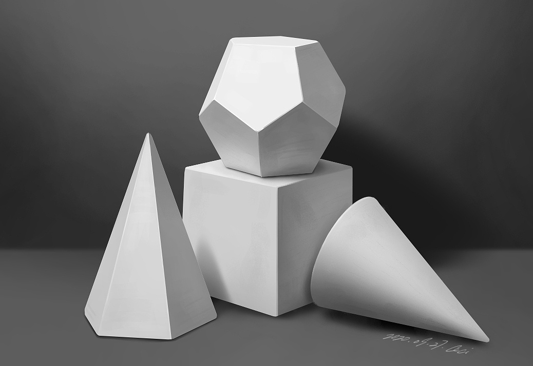 插画--立体几何图形写生|插画|创作习作|ceci0226 - 原创作品 - 站酷