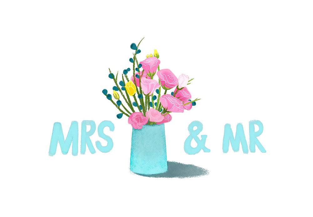 结婚贺图（图ZNjU2NzcwNjQ=） - 艺术插画 - 站酷设计师苦瓜炒蛋000原创素材 - 站酷ZCOOL