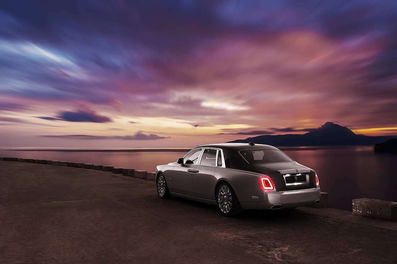 劳斯莱斯第八代幻影三亚拍摄