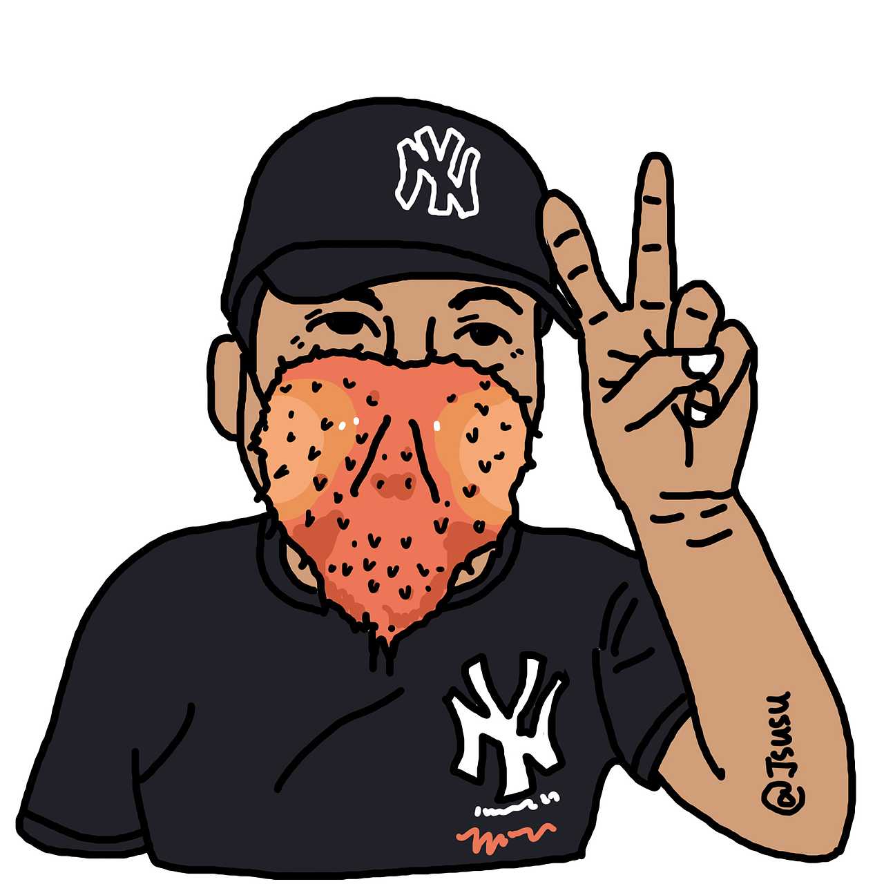 硬核口罩，武汉加油！（图ZMTk0NTg4NTky） - 新锐潮流插画 - 站酷设计师丁苏苏绘旅行原创素材 - 站酷ZCOOL