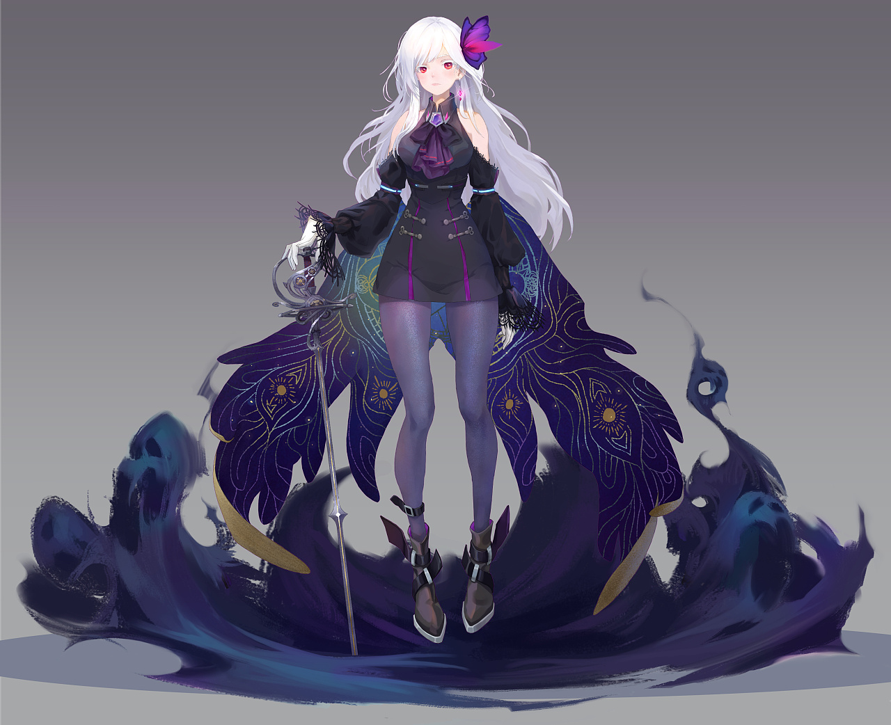 黑潮亡灵女骑士|插画|游戏原画|江小圆不圆 - 原创作品 - 站酷 (zcool