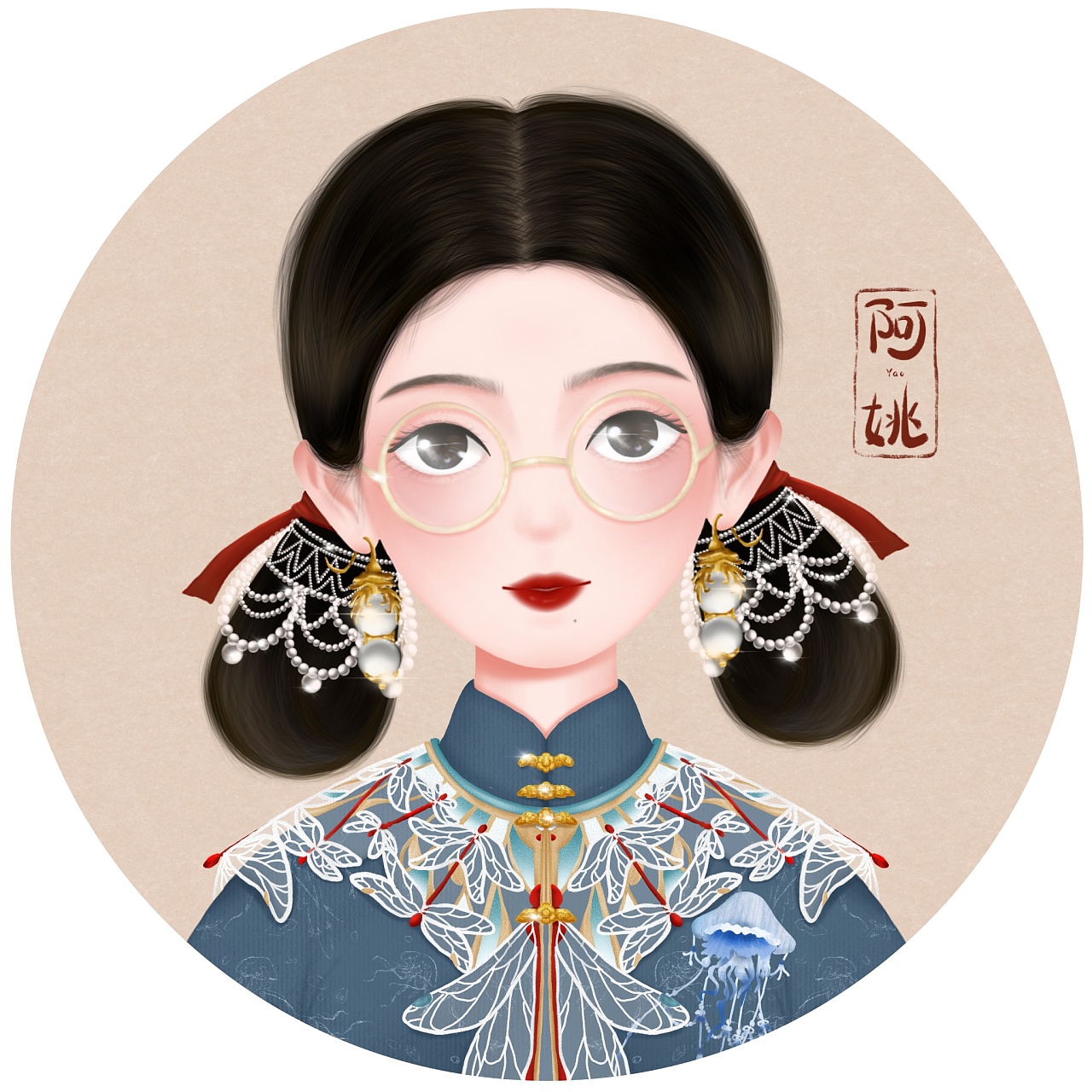 汉服头像|插画|创作习作|yao阿姚 - 原创作品 - 站酷 (zcool)