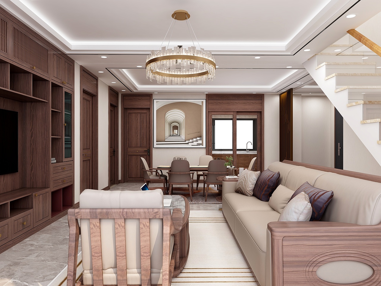 现代简约I客厅主卧