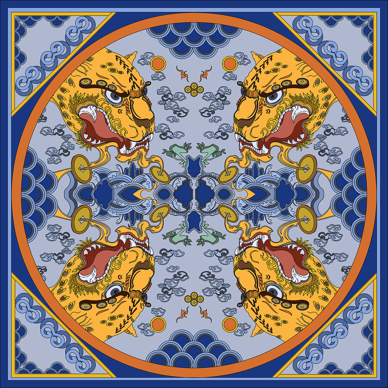 补缀乾坤清代补子纹样的视觉元素创新设计