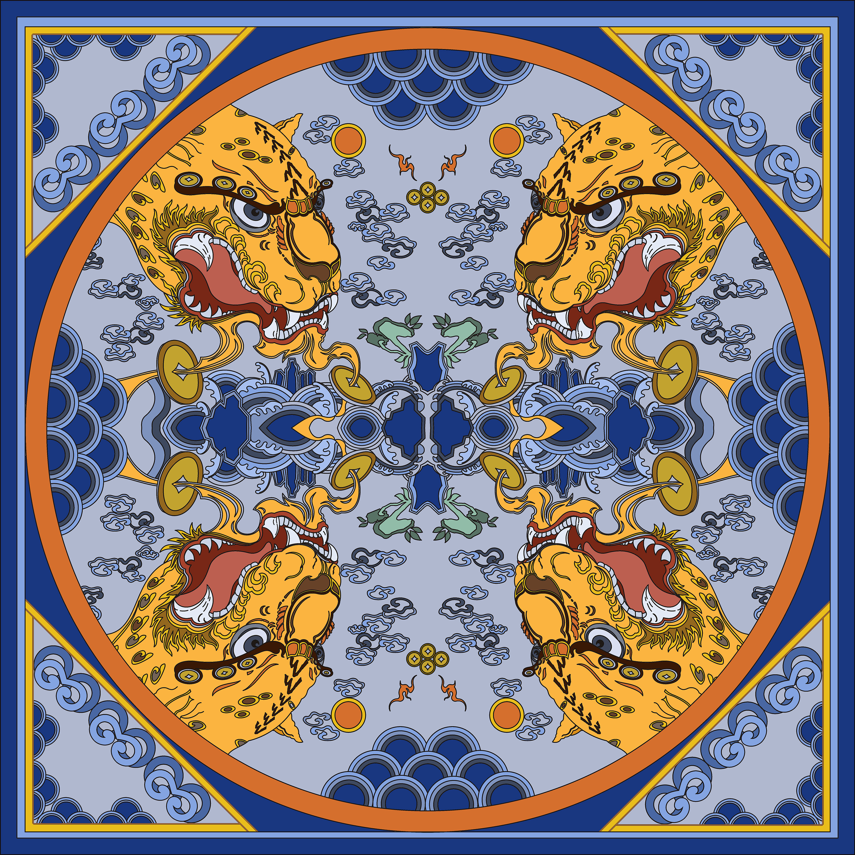 补缀乾坤清代补子纹样的视觉元素创新设计