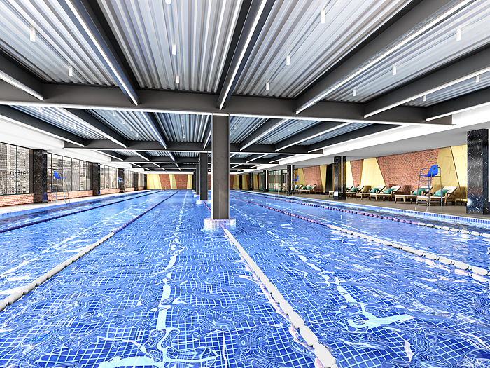 以大面积水泥元素、金属元素的碰撞,搭配出让原始粗犷美与现代细节美完美并存的效果。