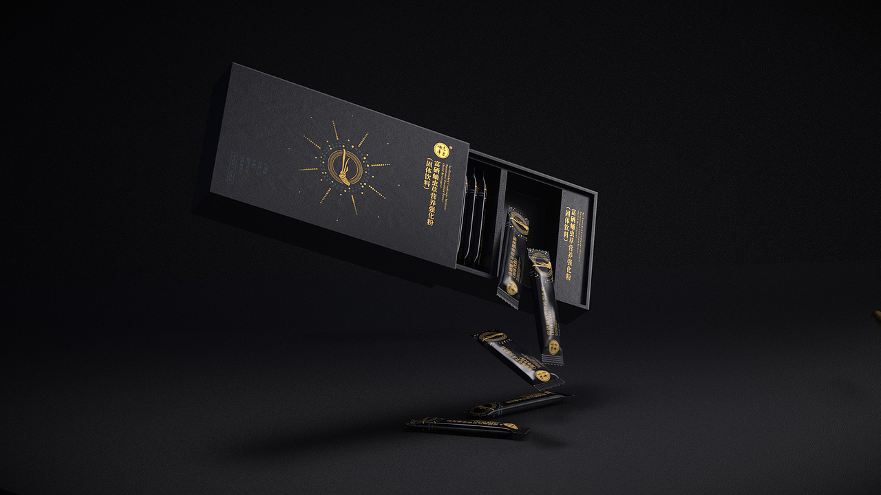 保健品包装设计，富硒蛹虫草营养强化粉