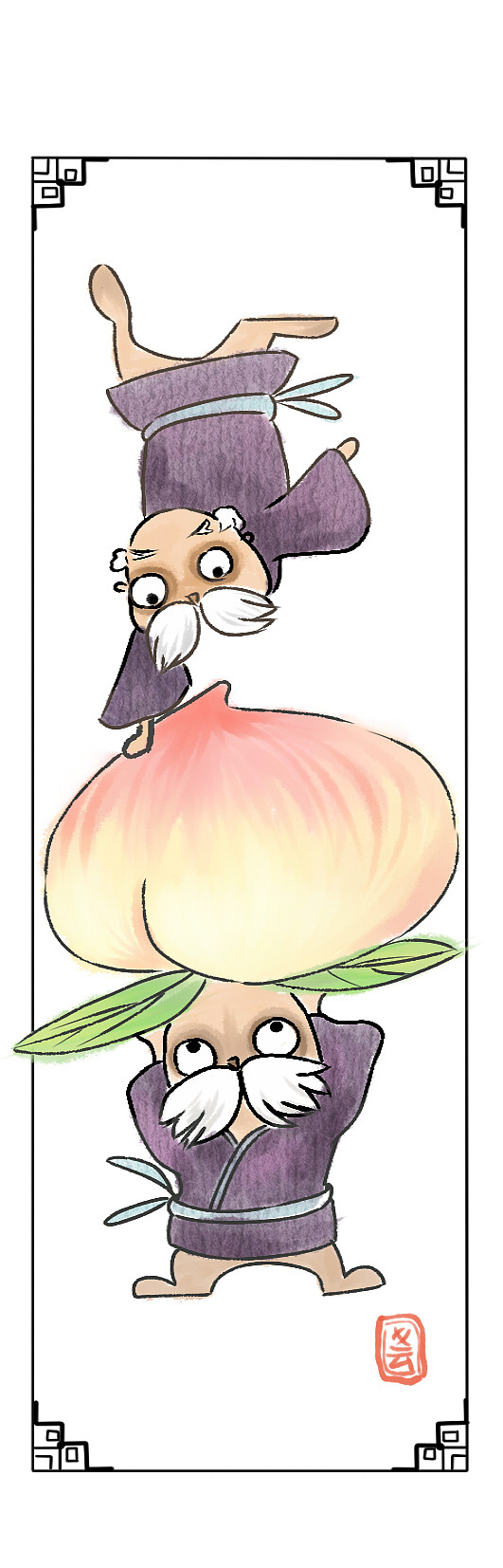 大圣归来系列同人书签之土地爷爷（图ZNDUzODA1Njg=） - 单幅漫画 - 站酷设计师呓凌枫原创素材 - 站酷ZCOOL