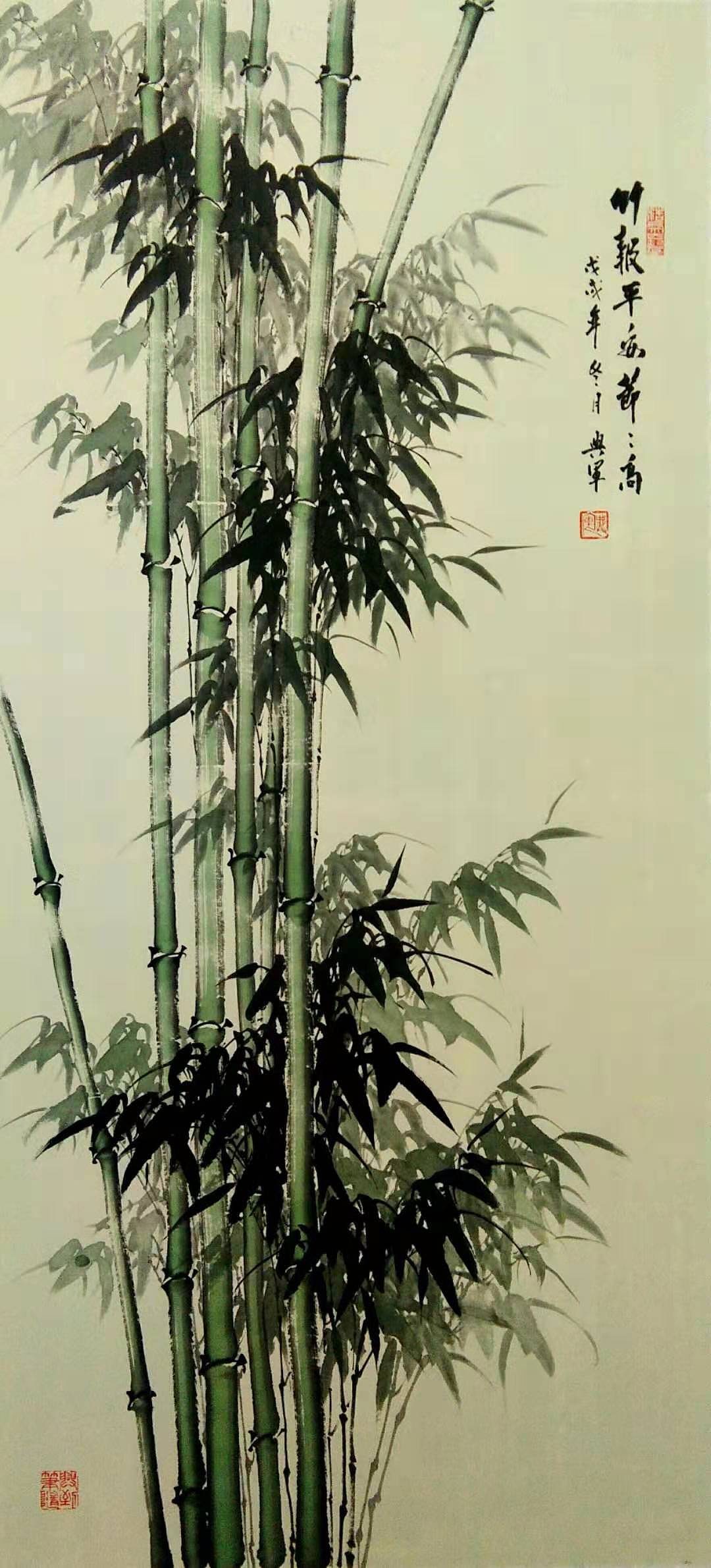 画家张兴军作品国画竹（图ZMTkyMTY4Nzg4） - 绘画 - 站酷设计师禅猫画廊原创素材 - 站酷ZCOOL